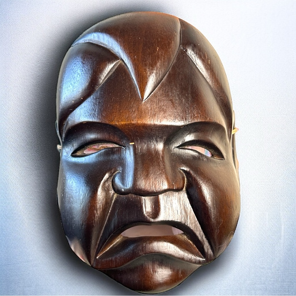 Vintage SC Vizcarra Carved Monkeypod Wood Mask